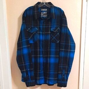 NEW DIXXON Dirt Black & Blue Flannel Shirt 2XT RIDING SEASON!